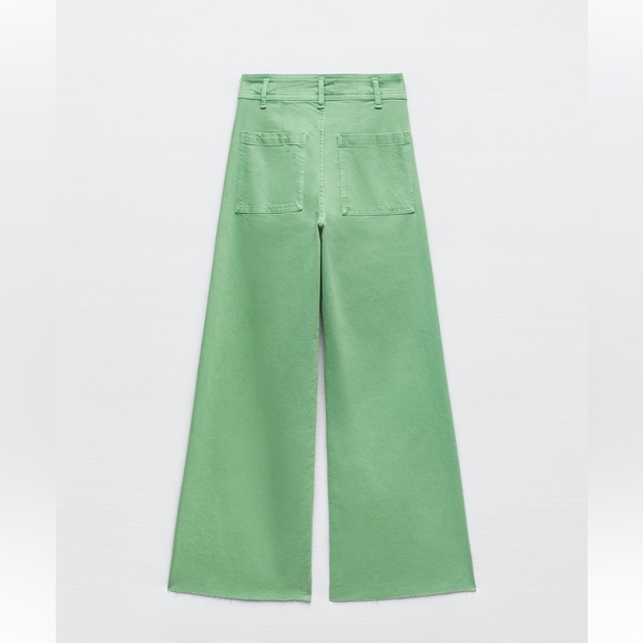 ZARA HIGH WAISTED ZW SAILOR STRAIGHT JEANS - Picture 9 of 11